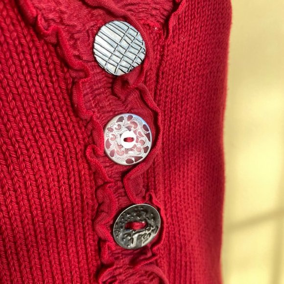 PURE Handknit Cotton Cardigan (S/M) - Picture 2 of 7